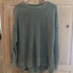 American Eagle Outfitters Sage Green Crew Neck Sweater